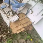 Before Garage Clearance in Wakefield - property cleared by White Rose